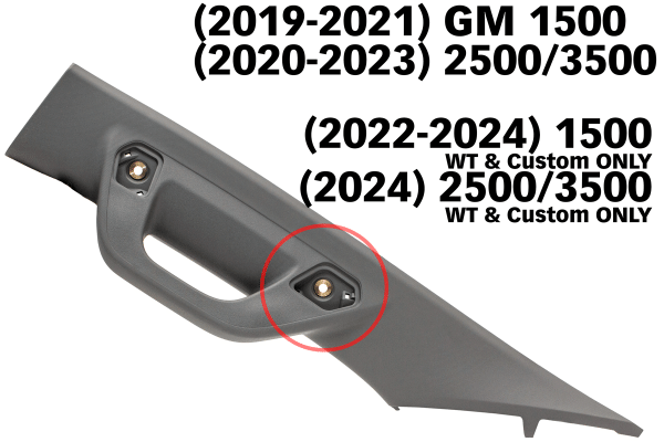 UDD CTS2/CTS3 A-Pillar Monitor Mount - 2020-2023 GM 2500/3500HD